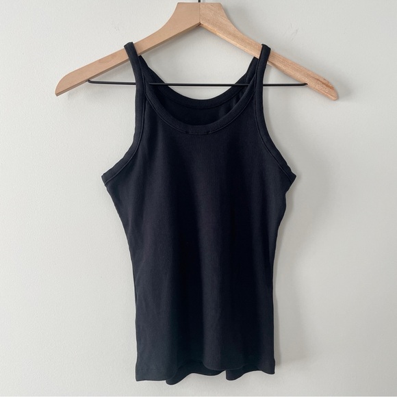 Reiss Louisa Crew Neck Ribbed Cami Tank Vest Top Black XS - Picture 6 of 10